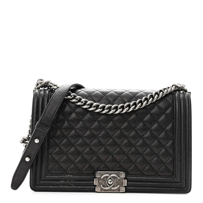 Chanel Caviar Quilted New Medium Boy Flap Black 1 of 12