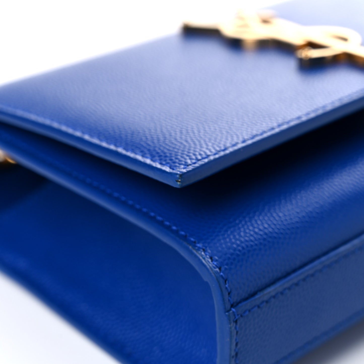 Grain De Poudre Small Classic Monogram Kate Satchel Electric Blue