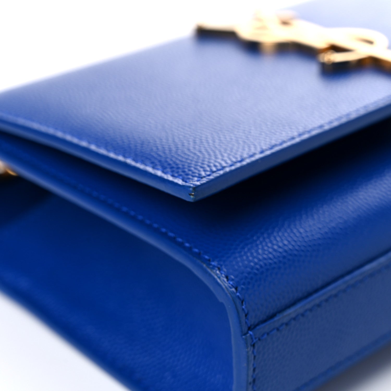 Saint Laurent Grain De Poudre Small Classic Monogram Kate Satchel Electric Blue 13 of 13