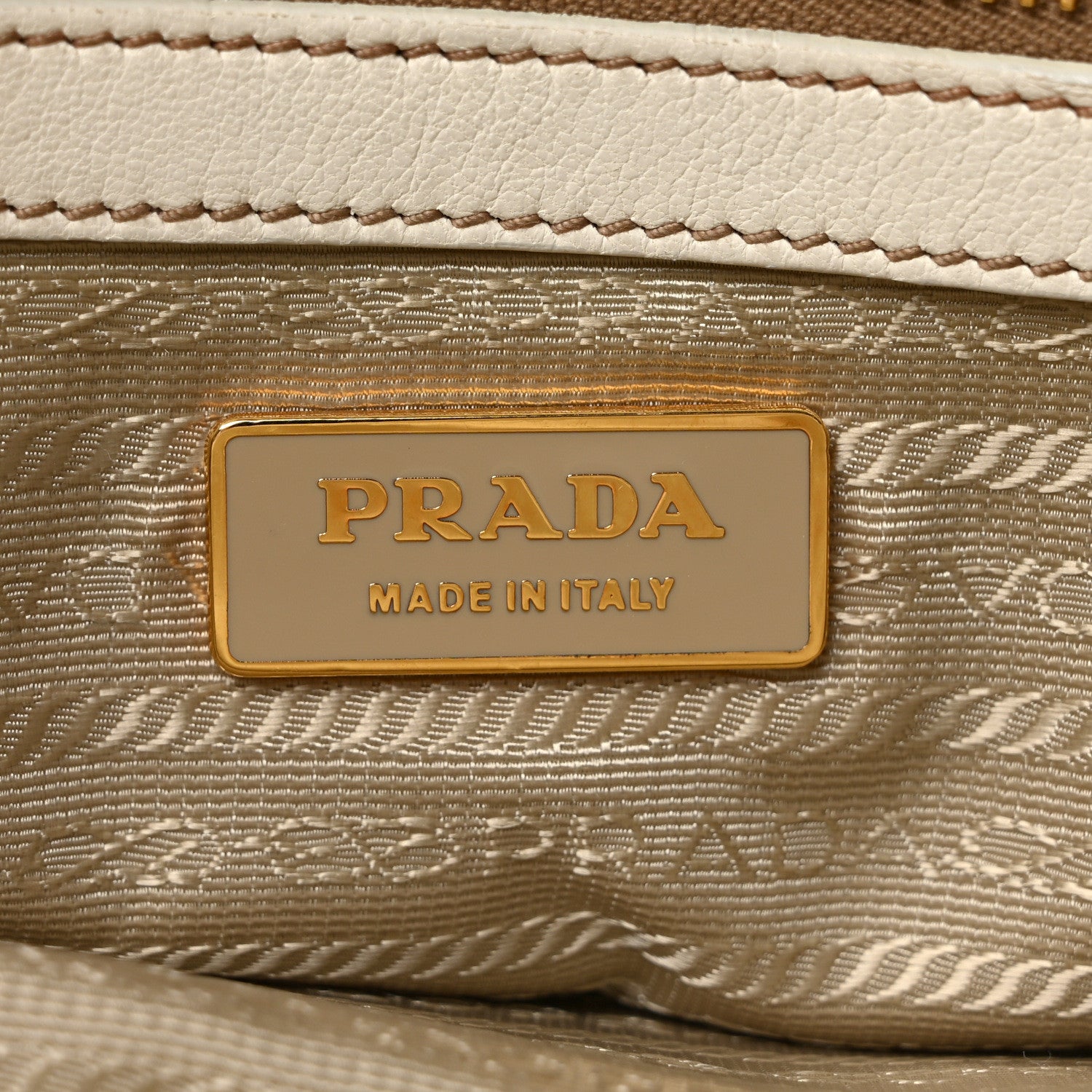 Prada Nappa Gaufre Buckle Bowler Bianco 6 of 11