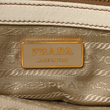 Prada Nappa Gaufre Buckle Bowler Bianco 6 of 11
