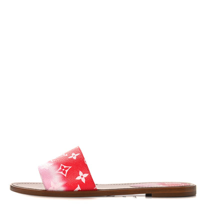 Louis Vuitton Monogram Escale Lock It Flat Mule 39 Rouge 1 of 9