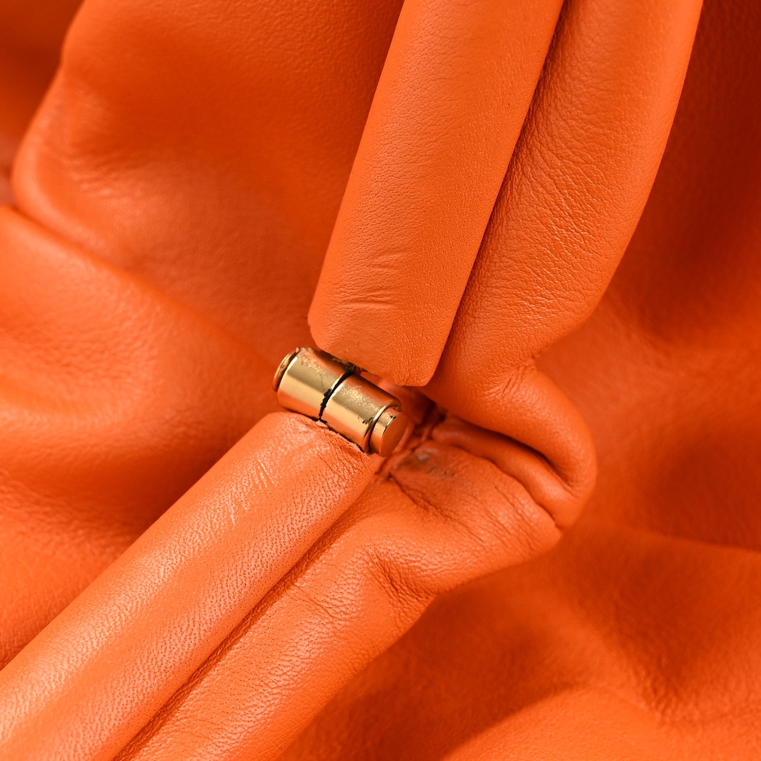 Bottega Veneta Smooth Butter Calf The Pouch Oversized Clutch Burnt Orange 12 of 13