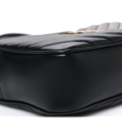 Saint Laurent Calfskin Matelasse Monogram Lou Camera Bag Black 9 of 11