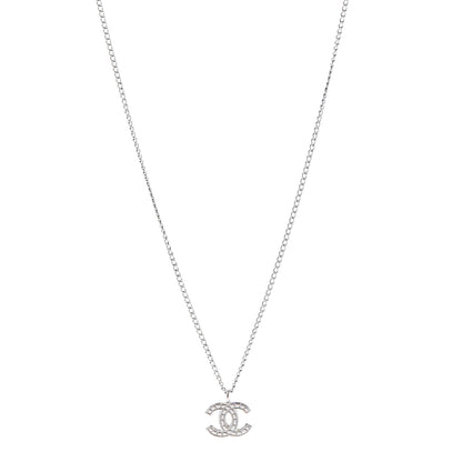 Chanel CC Pendant Necklace Silver 1 of 6