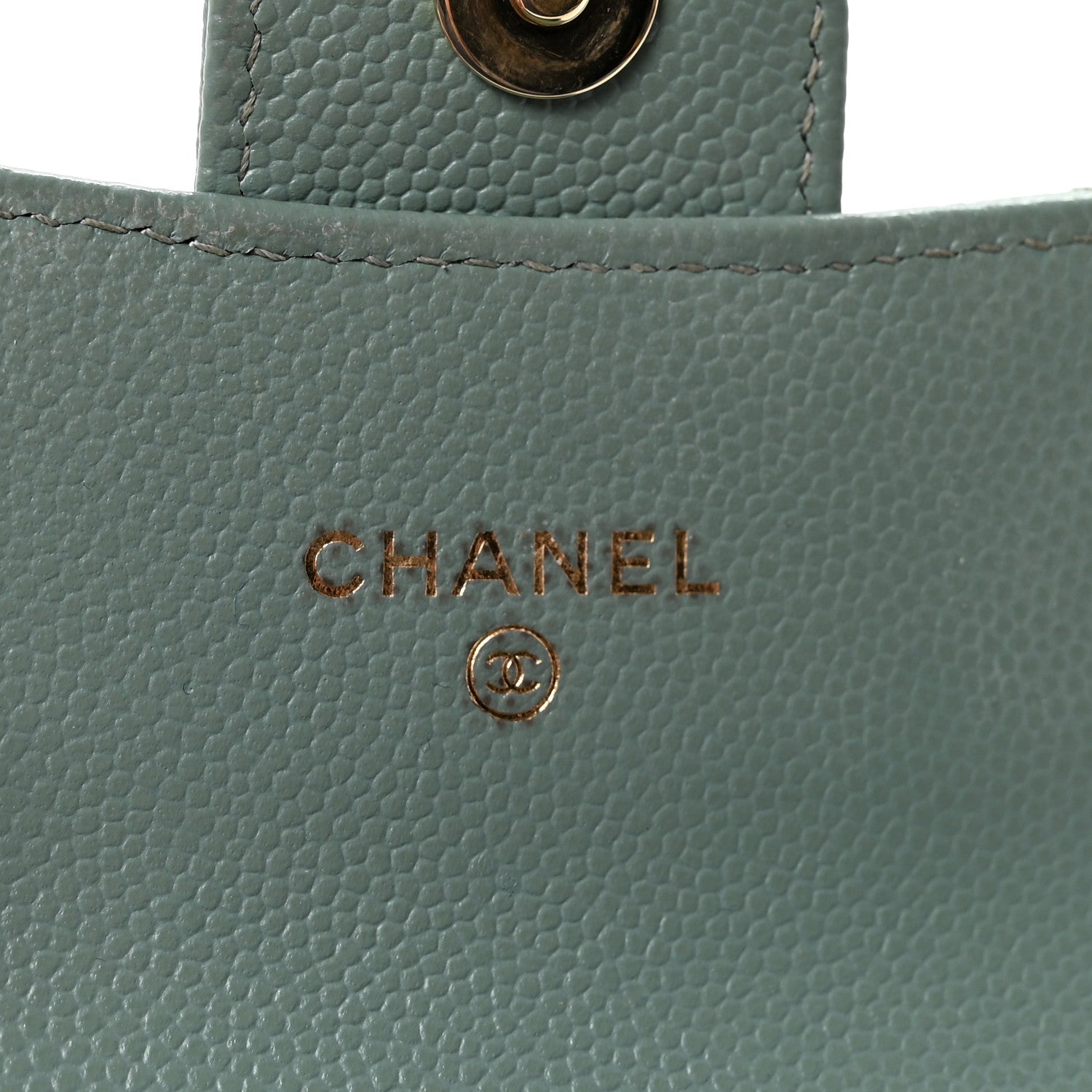 Chanel Caviar Quilted Mini Clutch With Chain Light Green 6 of 11