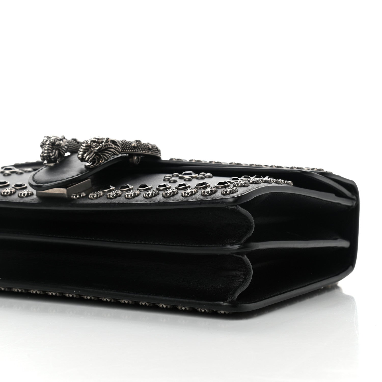 Gucci Calfskin Studded Small Dionysus Shoulder Bag Black 9 of 17