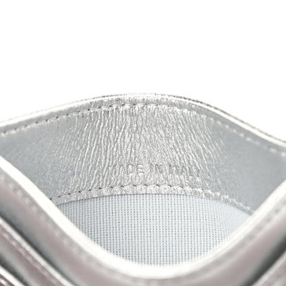 Chanel Metallic Lambskin Quilted Card Holder Silver 7 of 8