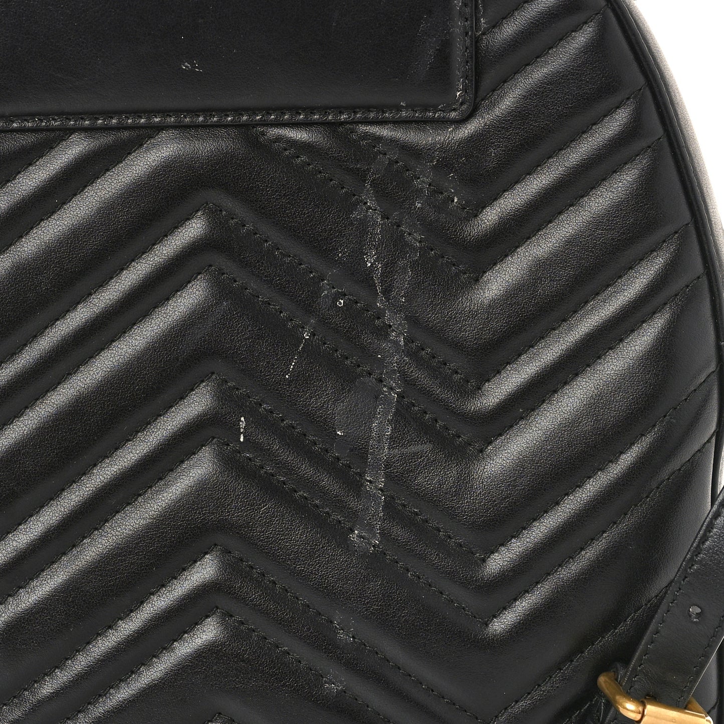 Calfskin Matelasse Animal Studs GG Marmont Dome Backpack Black