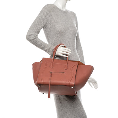 Celine Shiny Grained Calfskin Medium Phantom Luggage Terracotta 2 of 8