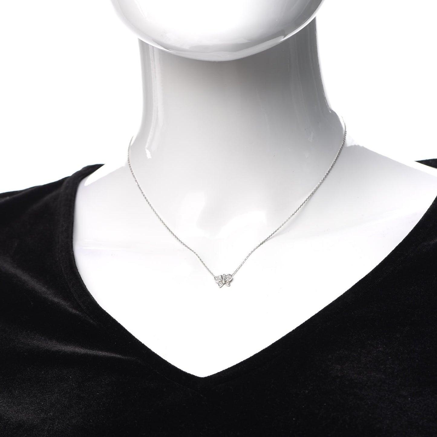 18K White Gold Diamond Caresse D'Orchidees Par Cartier Necklace