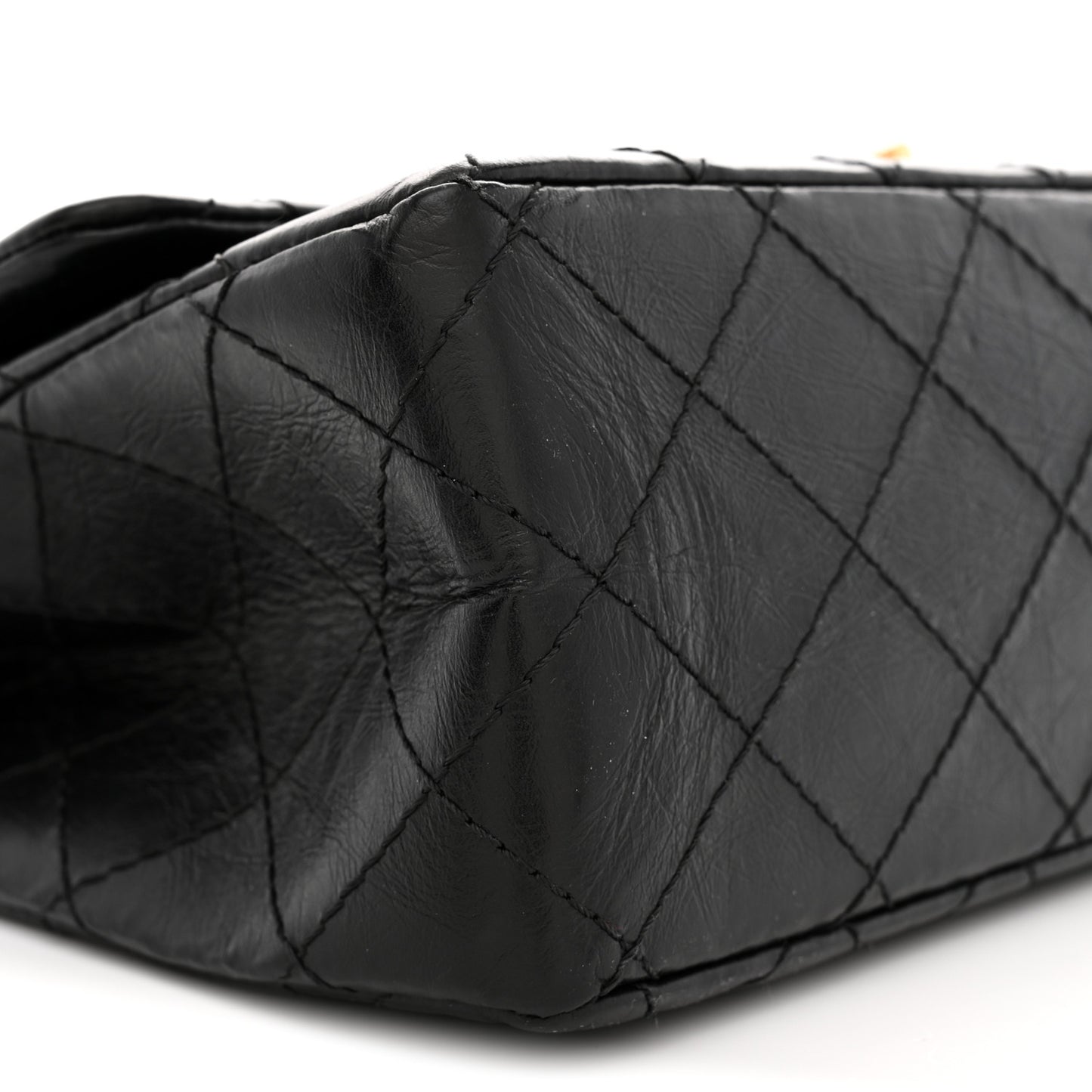 Aged Calfskin Quilted 2.55 Reissue 226 Flap Black