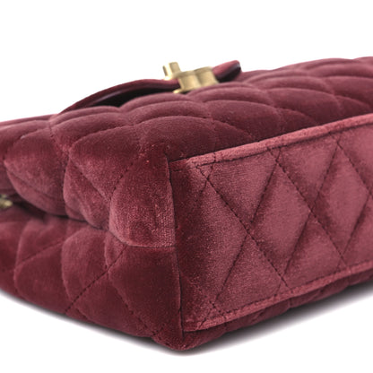 Chanel Velvet Quilted Nano Kelly Shopper Burgundy 9 of 11