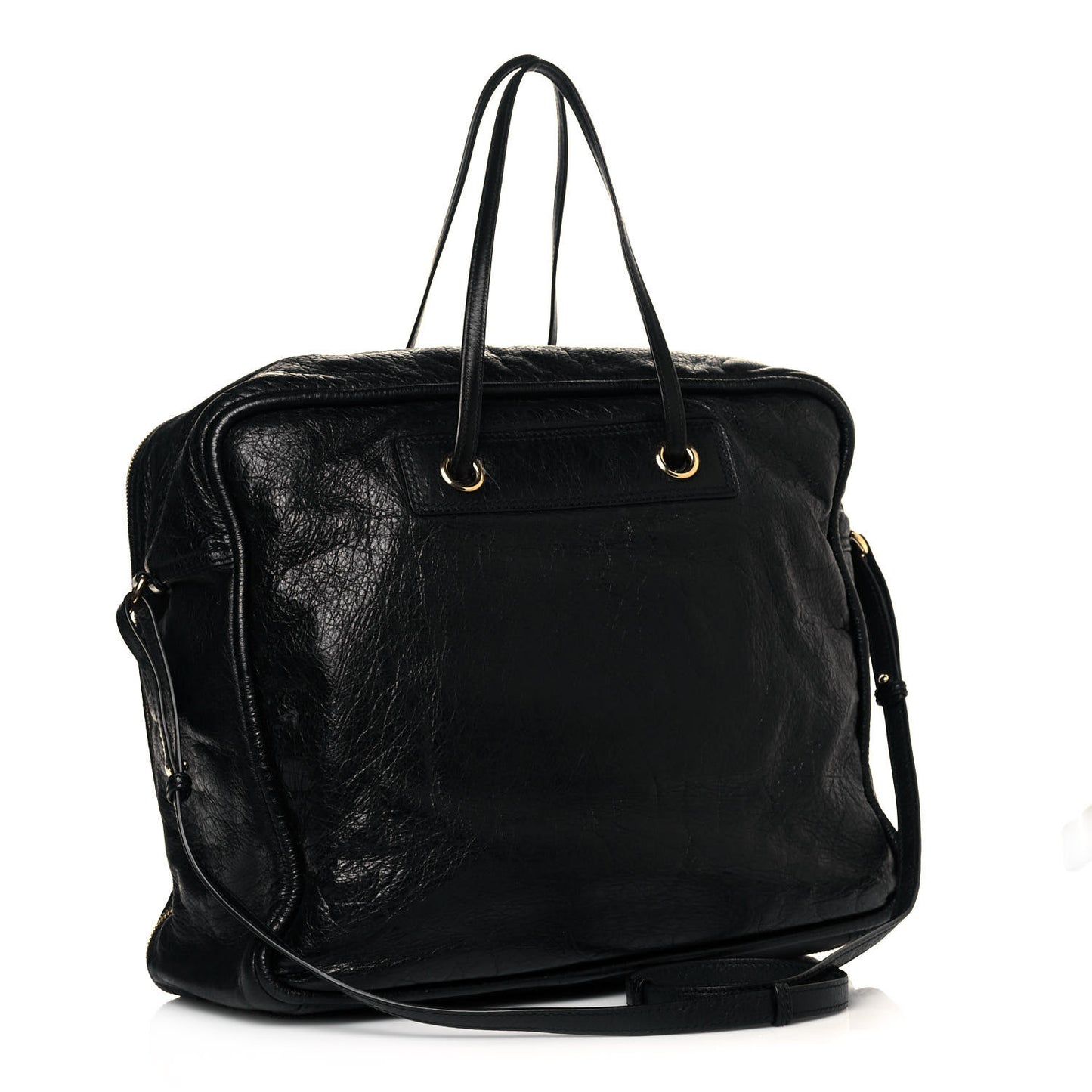 Agneau Medium Blanket Square Tote Black