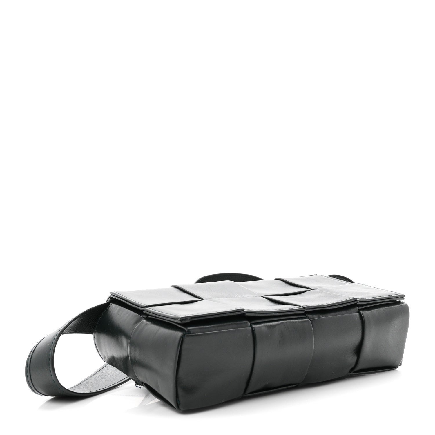 Bottega Veneta Paper Calfskin Intreccio Cassette Belt Bag Camping 4 of 11