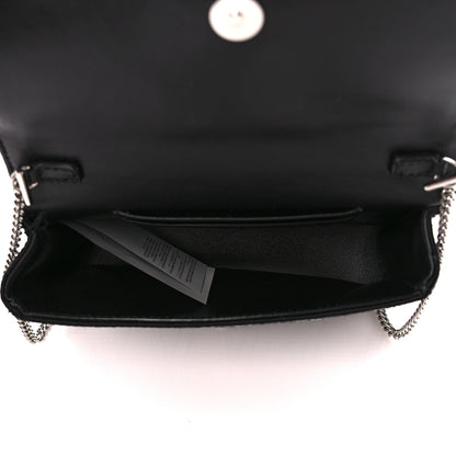 Versace Satin Crystal Virtus Mini Chain Shoulder Bag Black 5 of 11