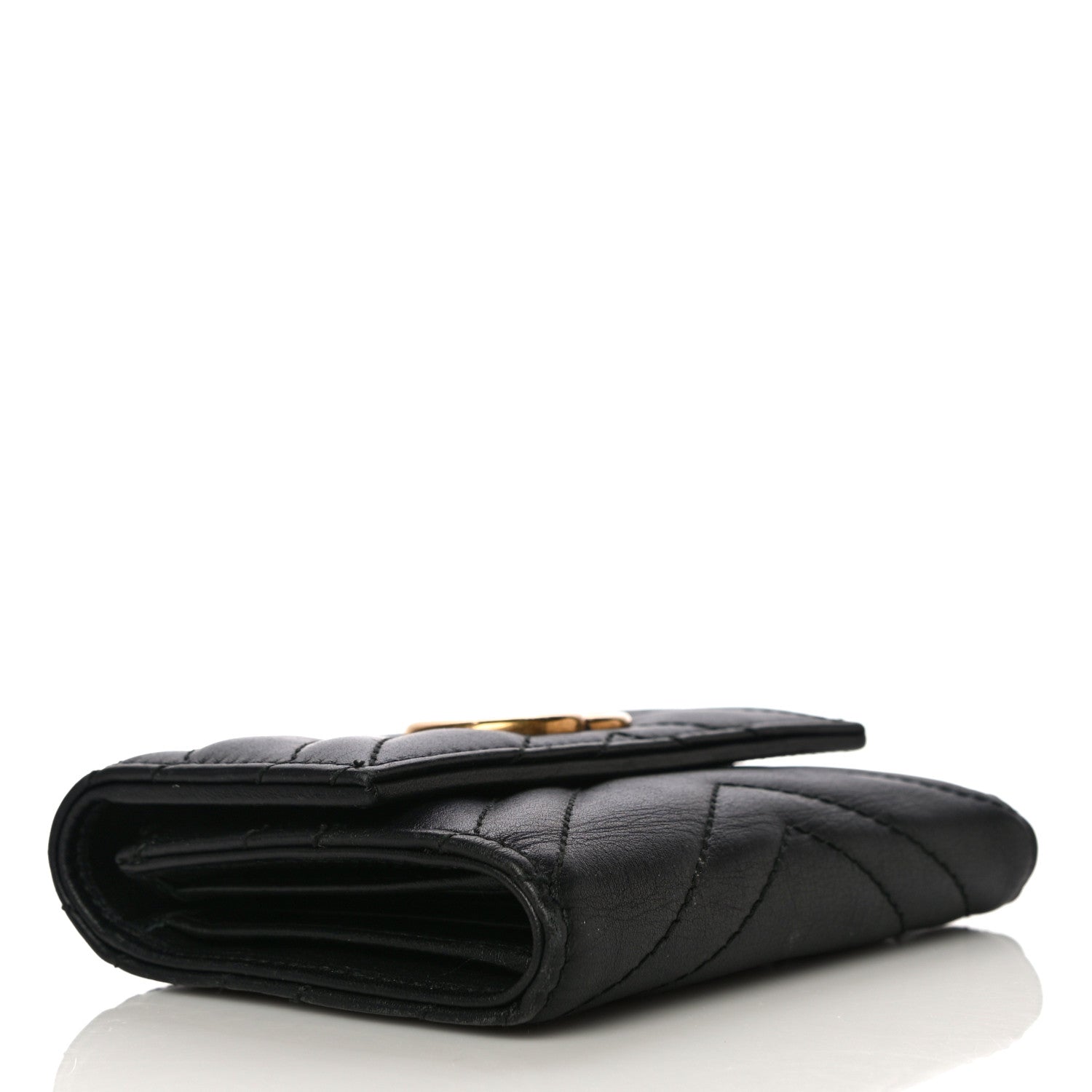 Gucci Calfskin Matelasse GG Marmont Wallet Black 4 of 15