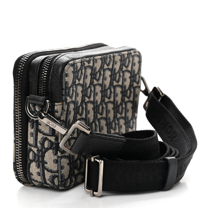 Christian Dior Oblique Pouch Beige Black 2 of 12