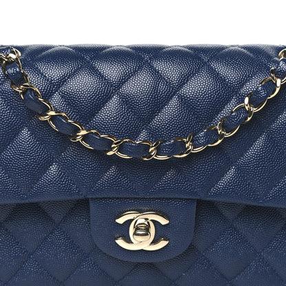 Chanel Caviar Quilted Small Double Flap Blue 8 of 10