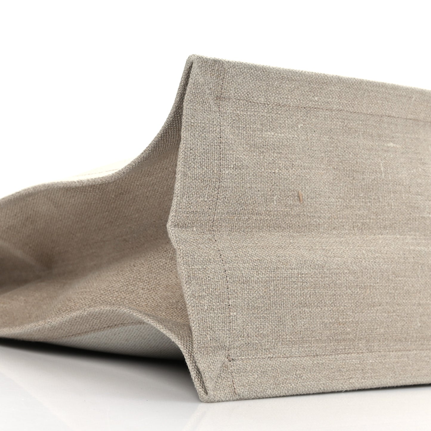 Linen Calfskin Rive Gauche Tote Optic White