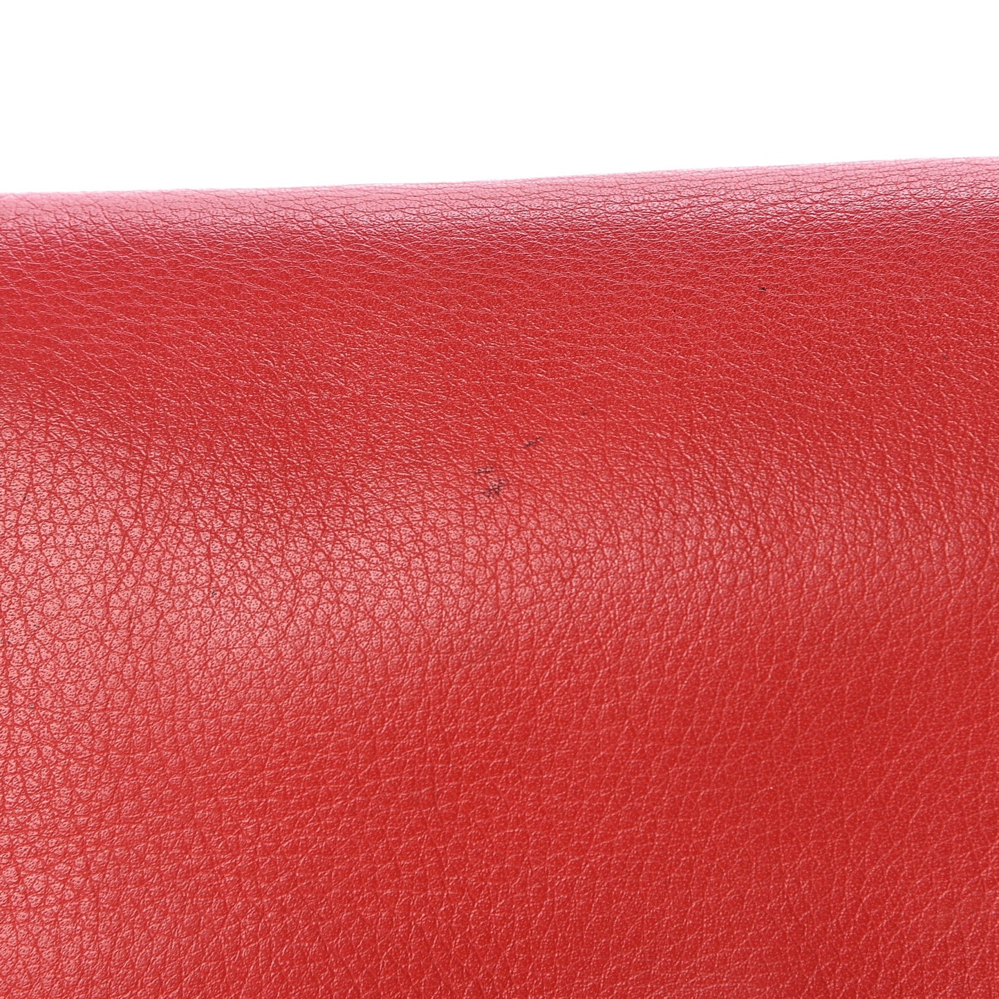 Waxy Grained Calfskin Mini Pandora Pure Flap Bag Medium Red