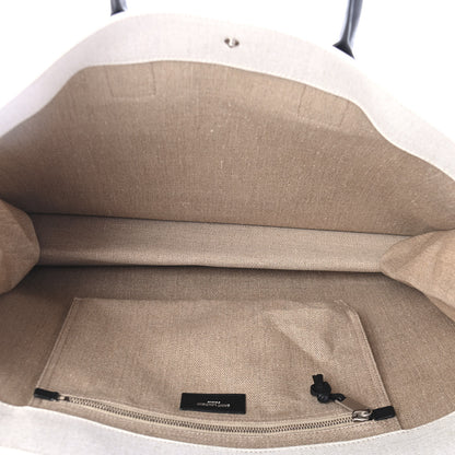 Saint Laurent Linen Calfskin Rive Gauche Tote Optic White 5 of 9