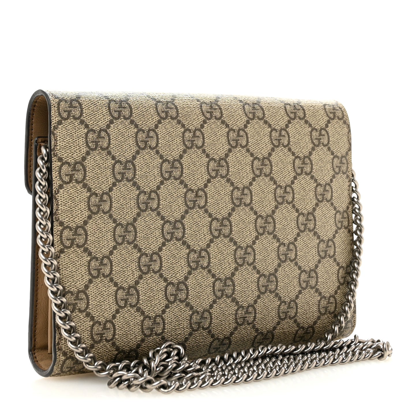 GG Supreme Monogram Mini Dionysus Chain Wallet Beige Taupe
