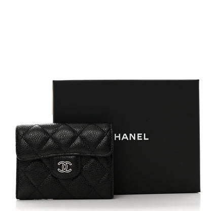 Chanel Caviar Quilted Flap Card Holder Wallet Black 9 of 9