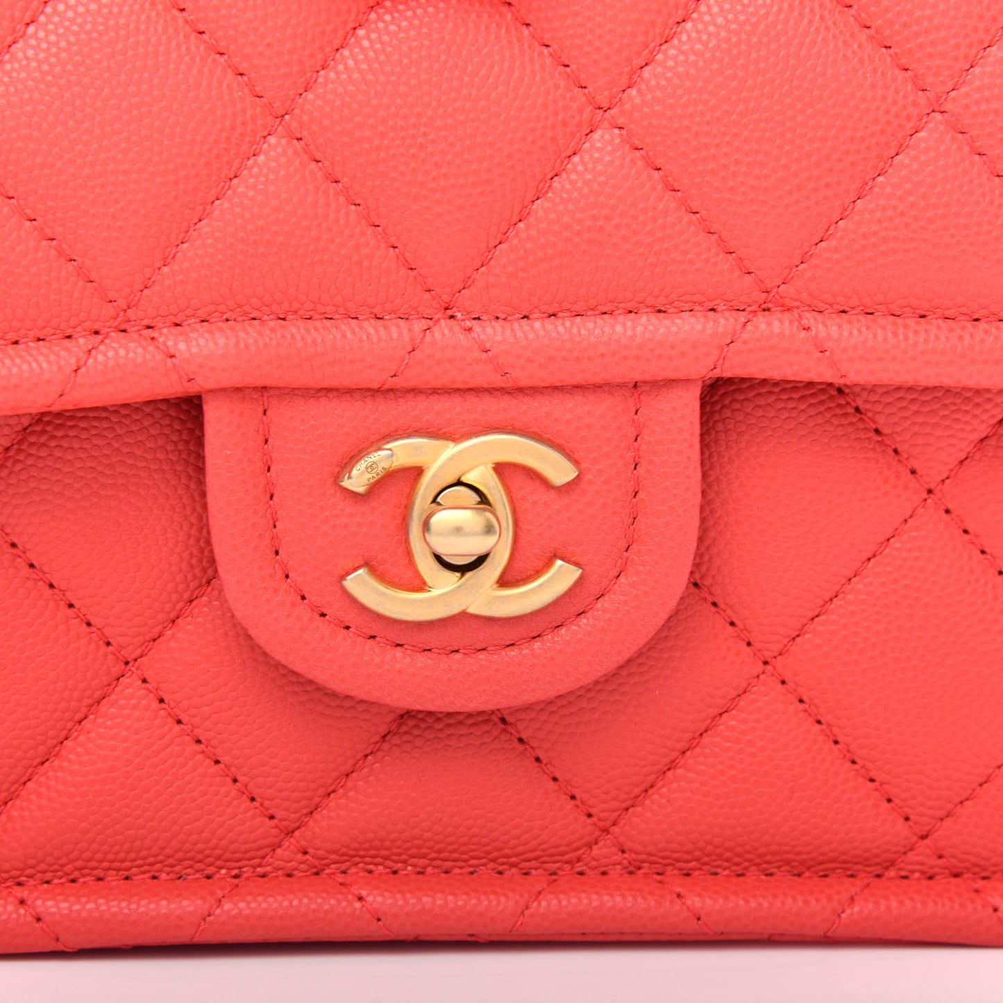 Caviar Quilted Mini Sweet Classic Flap Red