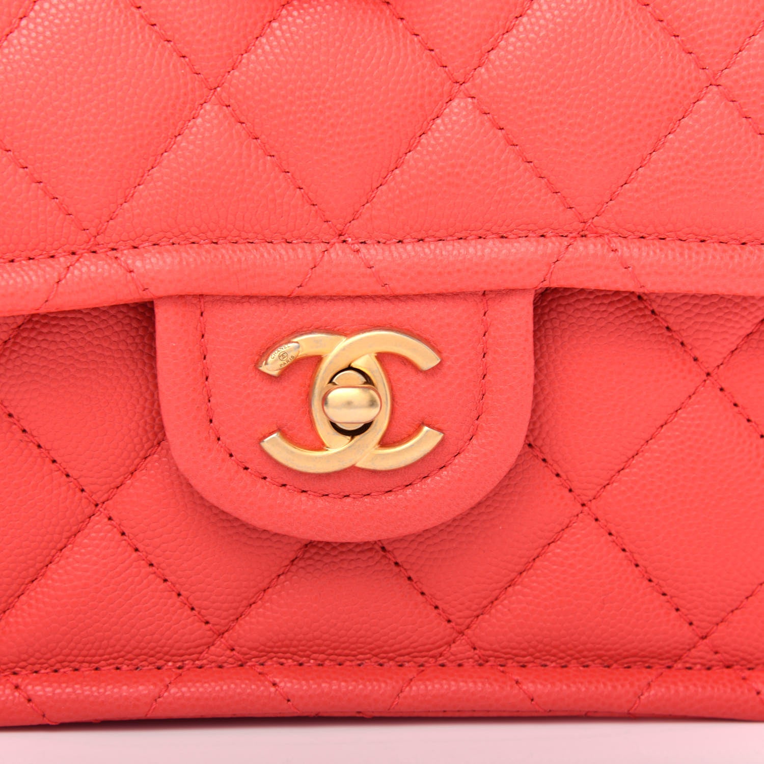 Chanel Caviar Quilted Mini Sweet Classic Flap Red 10 of 11