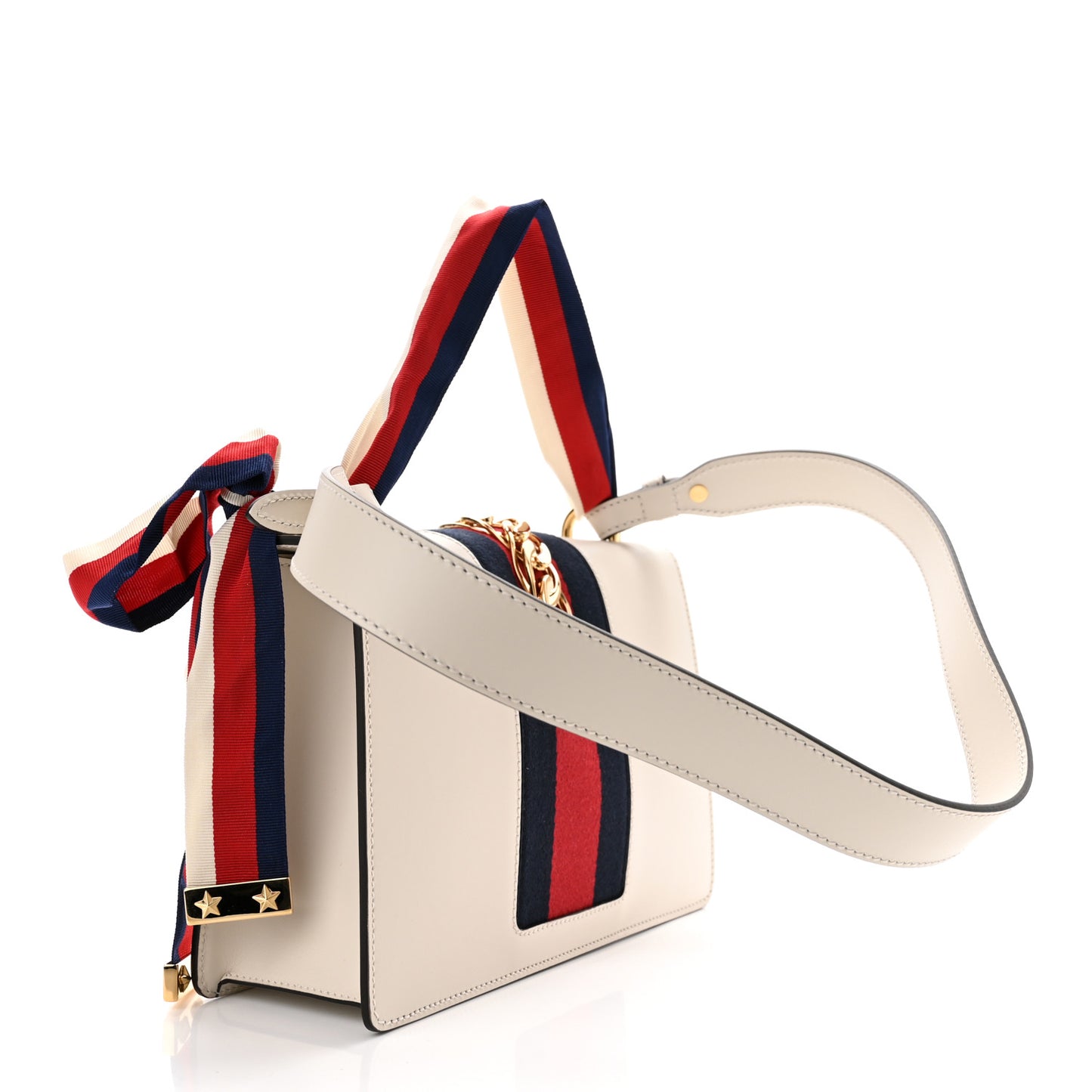 Calfskin Small Sylvie Shoulder Bag Off White