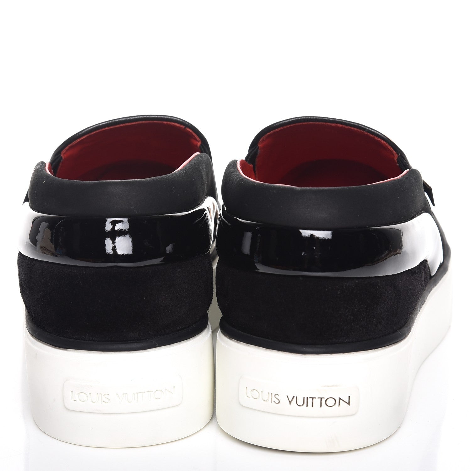 Louis Vuitton Patent Calfskin Canvas Catwalk Slip On 37 Leopard Black 10 of 12
