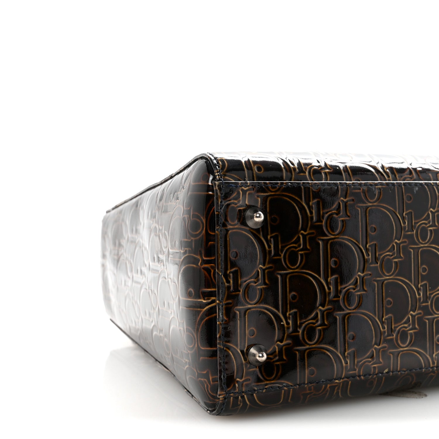 Christian Dior Patent Ultimate Medium Lady Dior Brown 8 of 9