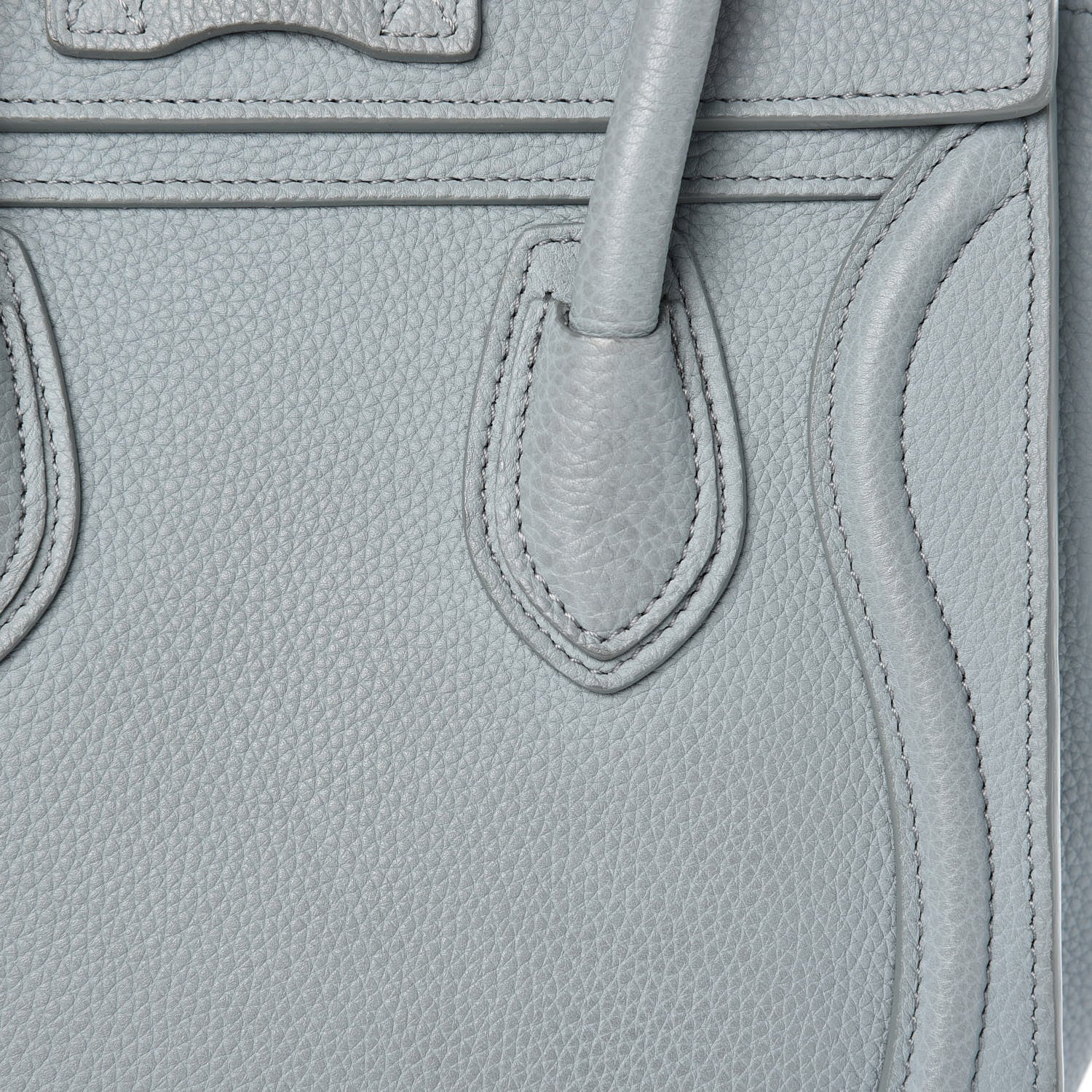 Celine Drummed Calfskin Nano Luggage Cloud 13 of 14