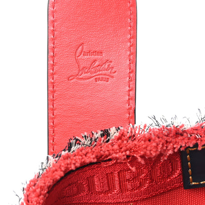 Christian Louboutin Denim Frangibus Printed Tote Dark Blue Multicolor 6 of 10