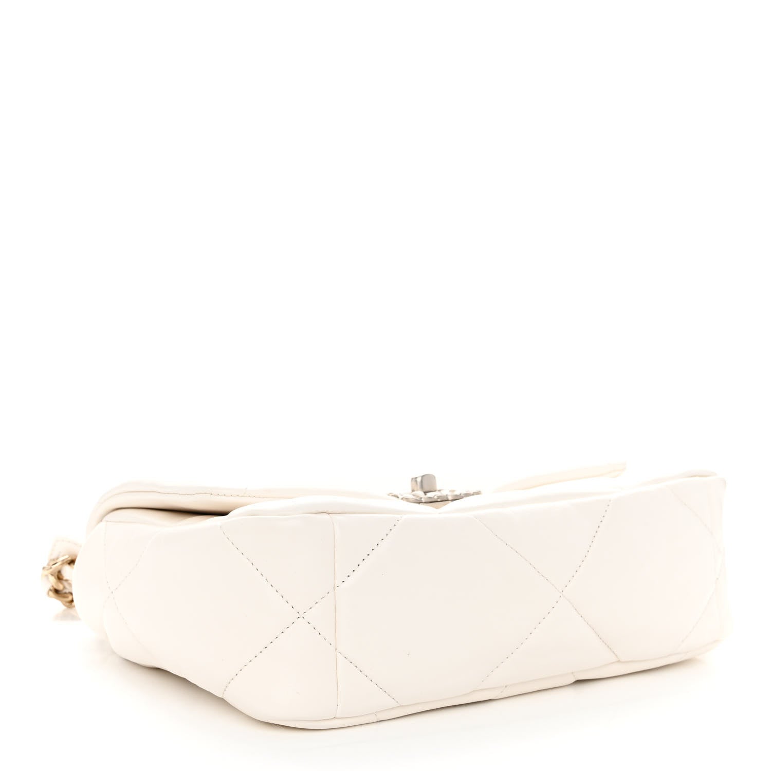 Chanel Lambskin Quilted Medium Chanel 19 Flap White 4 of 9