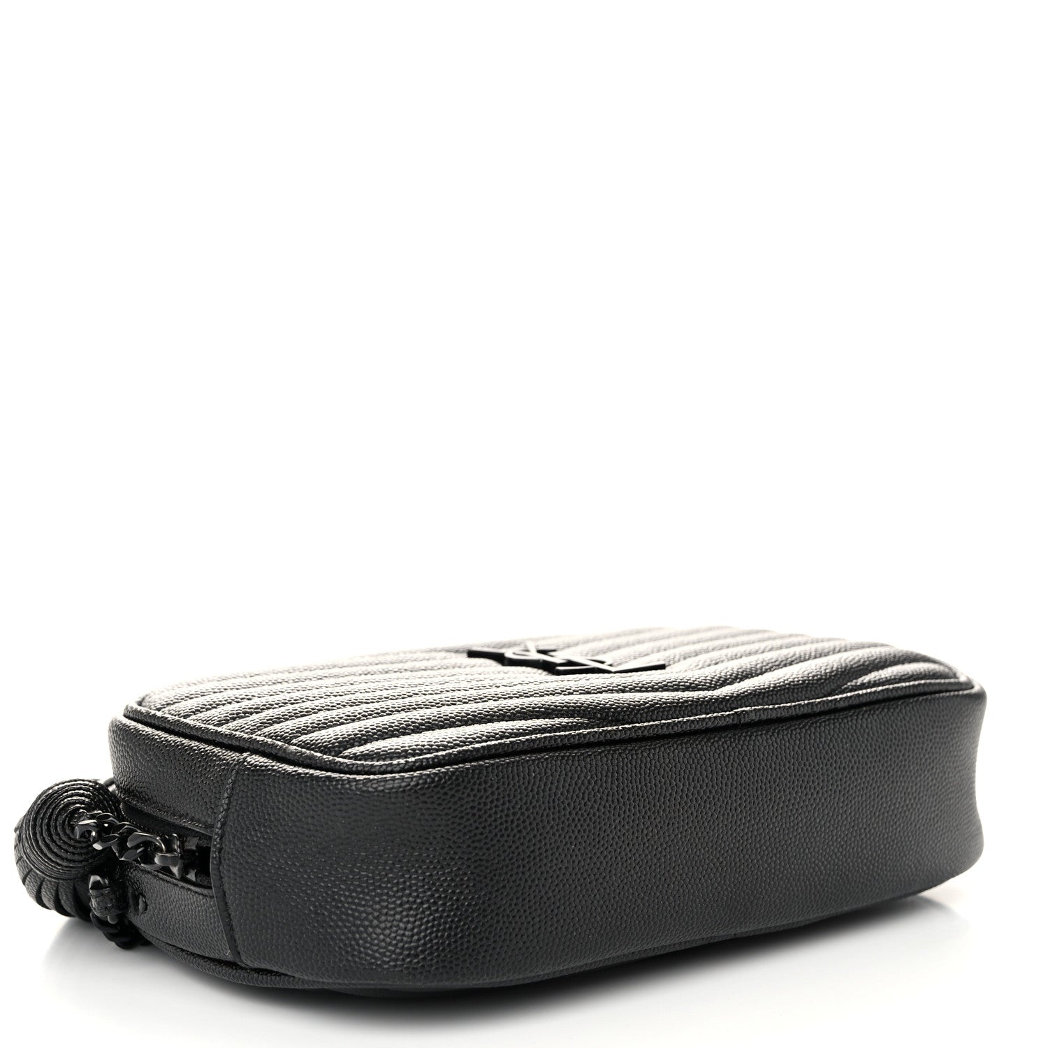 Saint Laurent Grain De Poudre Matelasse Monochrome Monogram Mini Lou Camera Bag Black 4 of 10