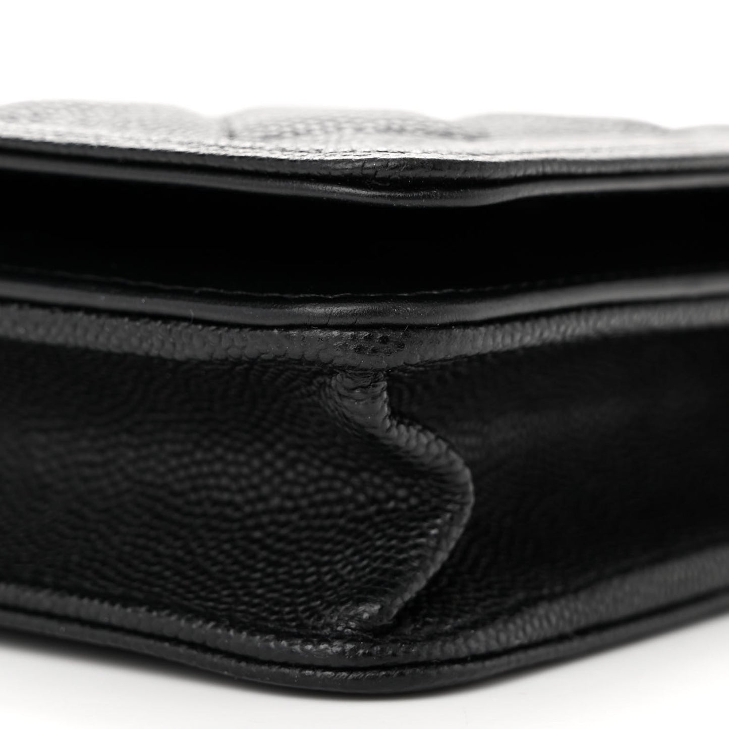 Caviar Quilted Boy Wallet On Chain WOC Black