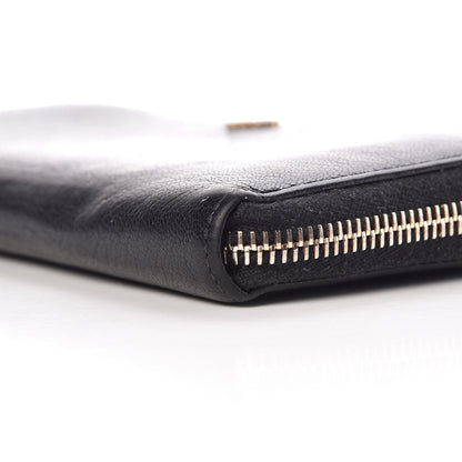 Mulberry Natural Leather Tree Zip Around Long Wallet Black 8 of 8