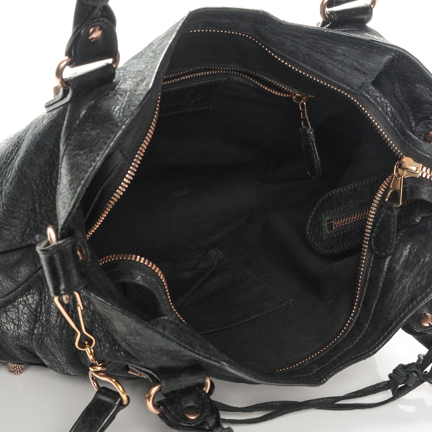 Agneau Giant 12 Rose Gold Hardware Town Black