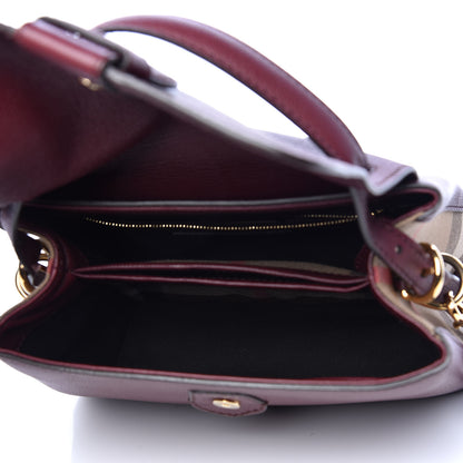 Burberry Derby Calfskin House Check Small Camberley Mahogany Red 5 of 26