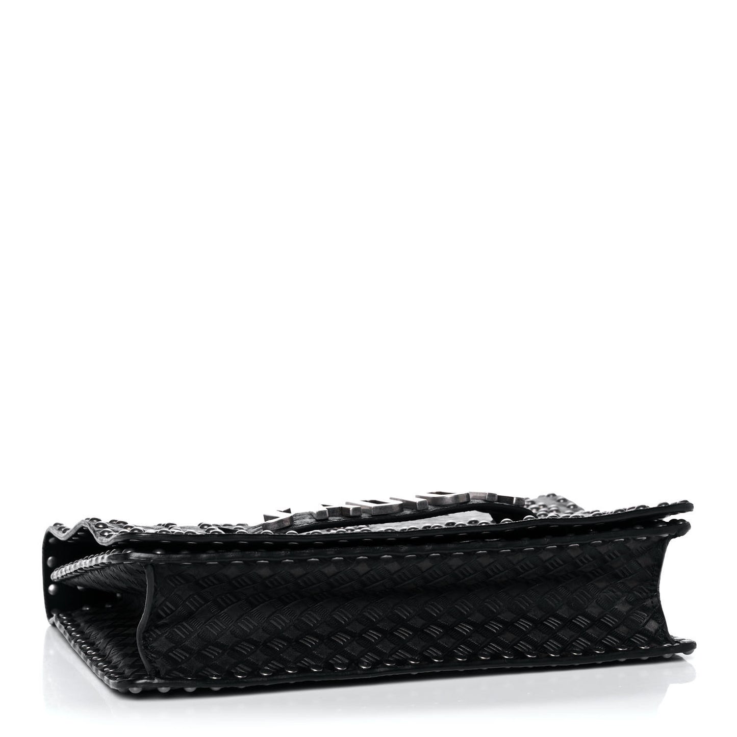 Calfskin Studded Dio(r)evolution Flap Bag Black