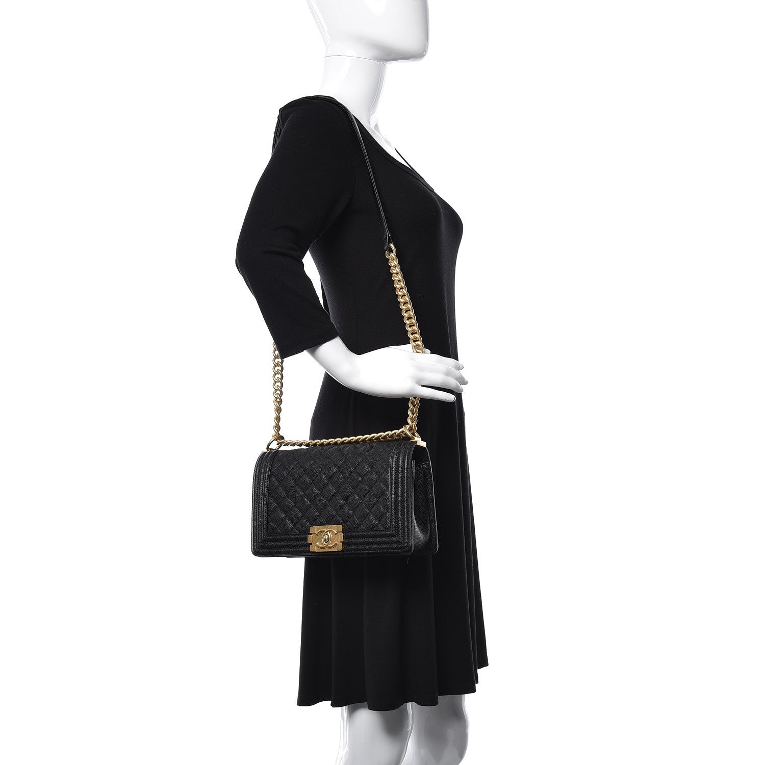 Chanel Caviar Quilted Small Boy Flap Black 2 of 11