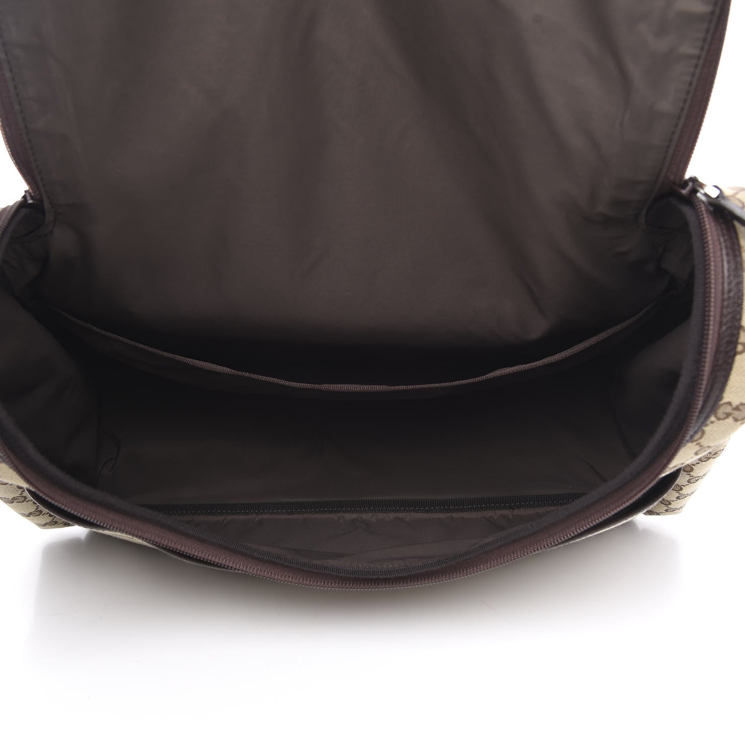 Gucci Monogram Natural Pigskin Large Diaper Bag Beige Ebony Cocoa Dark Chocolate 4 of 10