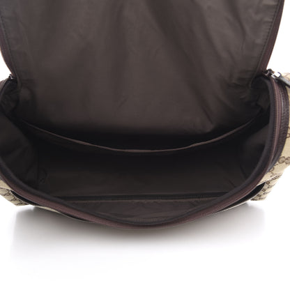 Gucci Monogram Natural Pigskin Large Diaper Bag Beige Ebony Cocoa Dark Chocolate 4 of 10