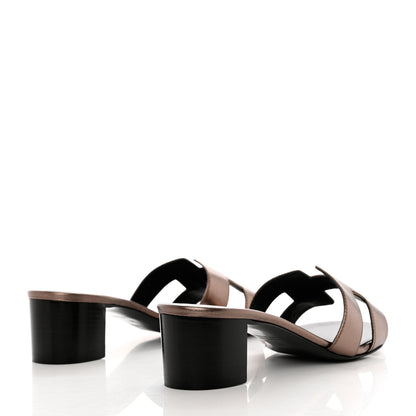 Hermes Metallic Calfskin Oasis Sandals 37 Or Vieilli 5 of 9