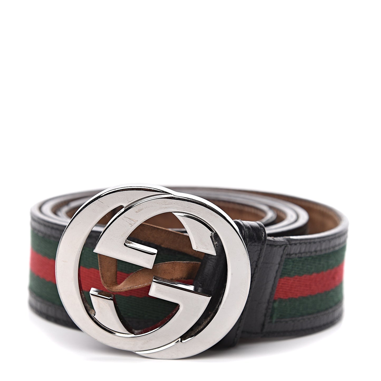 Calfskin Web Interlocking G Belt 105 42 Black