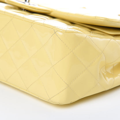 Chanel Patent Quilted Jumbo Double Flap Yellow 9 of 16