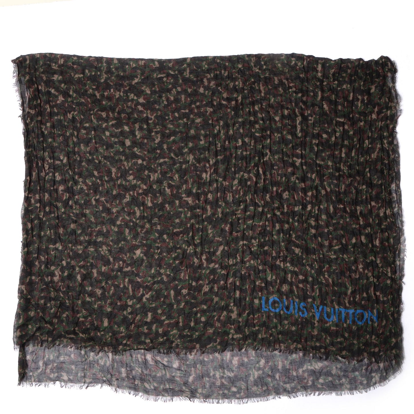Cashmere Silk Lezard Stole Marron Vert