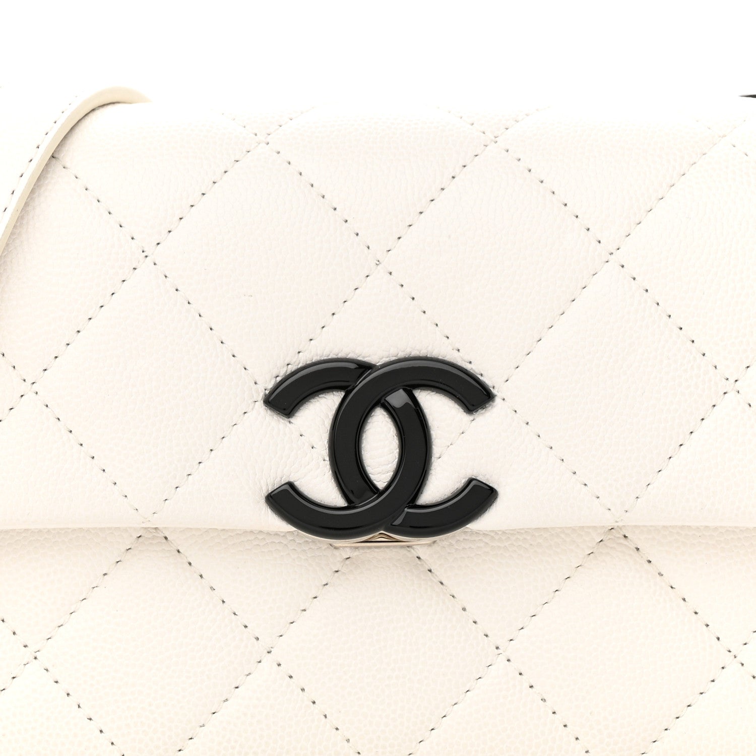 Chanel Caviar Quilted My Everything Small Flap White Black 8 of 15